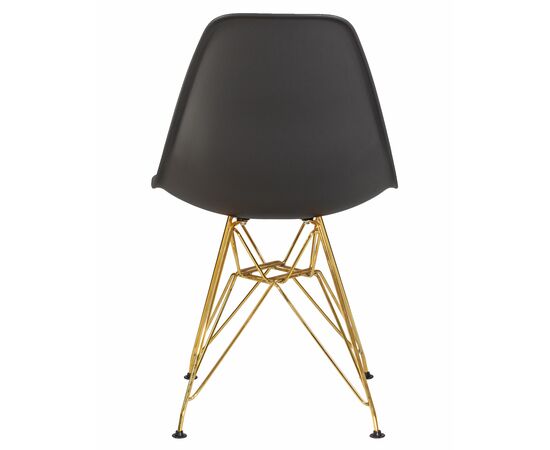 Стул обеденный DOBRIN DSR, ножки золотые, цвет тёмно-серый (GR-04), Вариант: ножки золотые, цвет тёмно-серый (GR-04), изображение 5 | Интернет магазин мебели и декора LifeDekor