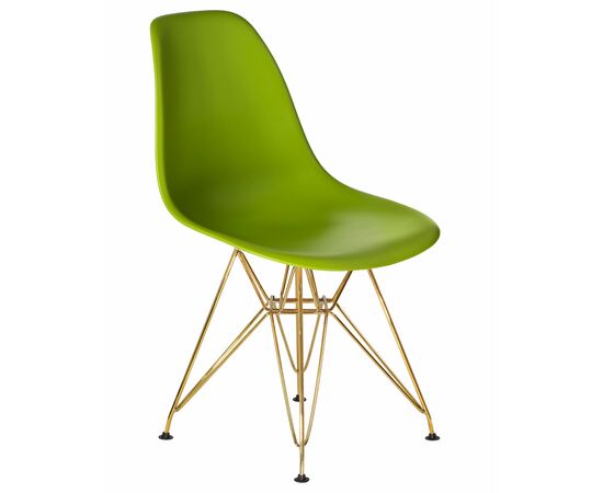 Стул обеденный DOBRIN DSR, ножки золотые, цвет салатовый (G-08), Вариант: ножки золотые, цвет салатовый (G-08), изображение 2 | Интернет магазин мебели и декора LifeDekor