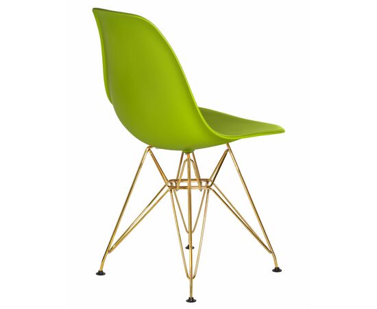 Стул обеденный DOBRIN DSR, ножки золотые, цвет салатовый (G-08), Вариант: ножки золотые, цвет салатовый (G-08), изображение 4 | Интернет магазин мебели и декора LifeDekor