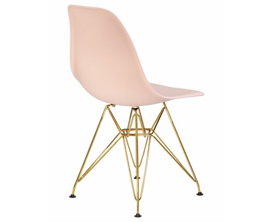 Стул обеденный DOBRIN DSR, ножки золотые, цвет светло-розовый (PK-02), Вариант: ножки золотые, цвет светло-розовый (PK-02), изображение 4 | Интернет магазин мебели и декора LifeDekor