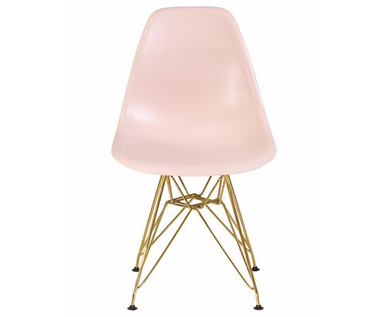 Стул обеденный DOBRIN DSR, ножки золотые, цвет светло-розовый (PK-02), Вариант: ножки золотые, цвет светло-розовый (PK-02), изображение 6 | Интернет магазин мебели и декора LifeDekor