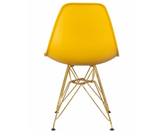 Стул обеденный DOBRIN DSR, ножки золотые, цвет горчичный (Y-03), Вариант: ножки золотые, цвет горчичный (Y-03), изображение 5 | Интернет магазин мебели и декора LifeDekor