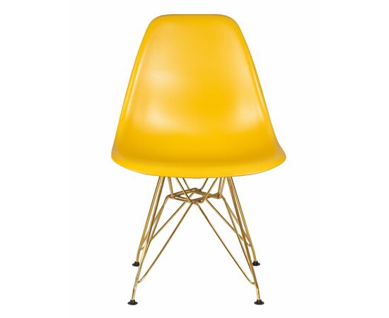 Стул обеденный DOBRIN DSR, ножки золотые, цвет горчичный (Y-03), Вариант: ножки золотые, цвет горчичный (Y-03), изображение 6 | Интернет магазин мебели и декора LifeDekor