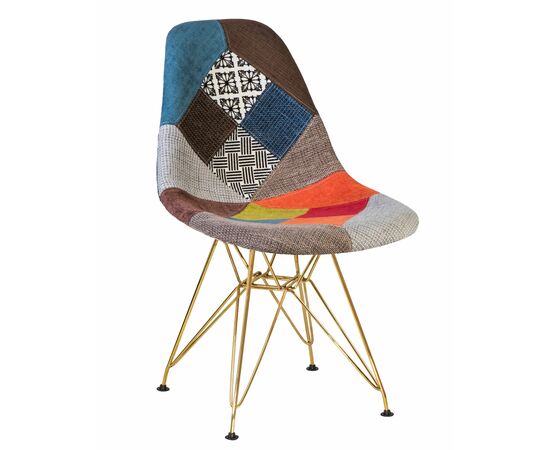 Стул обеденный DOBRIN DSR, ножки золотые, цвет мозайка, Вариант: ножки золотые, цвет мозайка | Интернет магазин мебели и декора LifeDekor