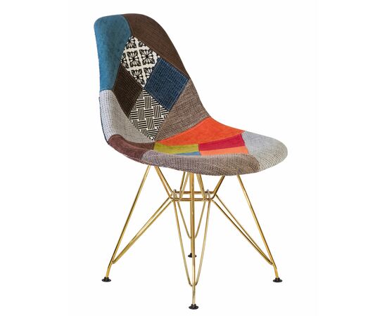 Стул обеденный DOBRIN DSR, ножки золотые, цвет мозайка, Вариант: ножки золотые, цвет мозайка, изображение 2 | Интернет магазин мебели и декора LifeDekor