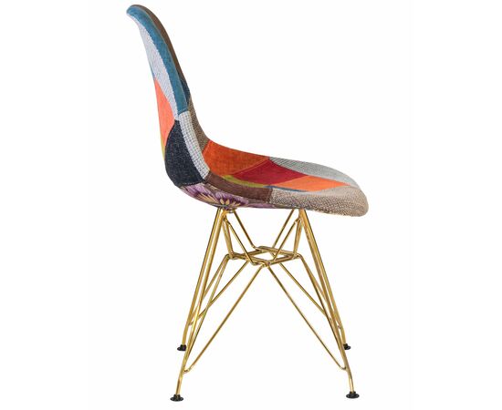 Стул обеденный DOBRIN DSR, ножки золотые, цвет мозайка, Вариант: ножки золотые, цвет мозайка, изображение 3 | Интернет магазин мебели и декора LifeDekor