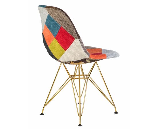 Стул обеденный DOBRIN DSR, ножки золотые, цвет мозайка, Вариант: ножки золотые, цвет мозайка, изображение 4 | Интернет магазин мебели и декора LifeDekor