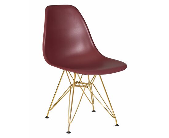 Стул обеденный DOBRIN DSR, ножки золотые, цвет сливовый (R-13), Вариант: ножки золотые, цвет сливовый (R-13) | Интернет магазин мебели и декора LifeDekor