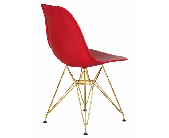 Стул обеденный DOBRIN DSR, ножки золотые, цвет красный (R-02), Вариант: ножки золотые, цвет красный (R-02), изображение 4 | Интернет магазин мебели и декора LifeDekor