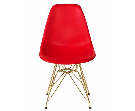 Стул обеденный DOBRIN DSR, ножки золотые, цвет красный (R-02), Вариант: ножки золотые, цвет красный (R-02), изображение 6 | Интернет магазин мебели и декора LifeDekor