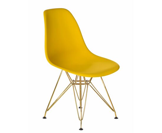 Стул обеденный DOBRIN DSR, ножки золотые, цвет жёлтый (Y-01), Вариант: ножки золотые, цвет жёлтый (Y-01), изображение 2 | Интернет магазин мебели и декора LifeDekor