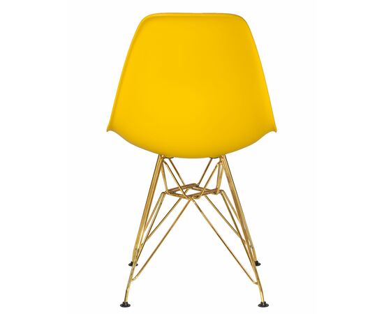 Стул обеденный DOBRIN DSR, ножки золотые, цвет жёлтый (Y-01), Вариант: ножки золотые, цвет жёлтый (Y-01), изображение 5 | Интернет магазин мебели и декора LifeDekor