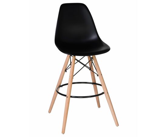 Стул барный DOBRIN DSW BAR, ножки светлый бук, цвет сиденья чёрный (B-03), Вариант: ножки светлый бук, цвет сиденья чёрный (B-03) | Интернет магазин мебели и декора LifeDekor