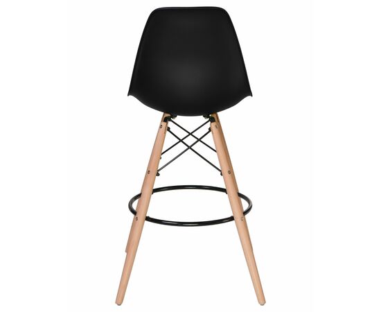 Стул барный DOBRIN DSW BAR, ножки светлый бук, цвет сиденья чёрный (B-03), Вариант: ножки светлый бук, цвет сиденья чёрный (B-03), изображение 5 | Интернет магазин мебели и декора LifeDekor