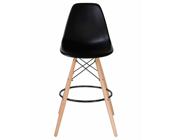 Стул барный DOBRIN DSW BAR, ножки светлый бук, цвет сиденья чёрный (B-03), Вариант: ножки светлый бук, цвет сиденья чёрный (B-03), изображение 6 | Интернет магазин мебели и декора LifeDekor