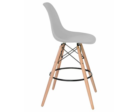 Стул барный DOBRIN DSW BAR, ножки светлый бук, цвет сиденья светло-серый (GR-01), Вариант: ножки светлый бук, цвет сиденья светло-серый (GR-01), изображение 3 | Интернет магазин мебели и декора LifeDekor