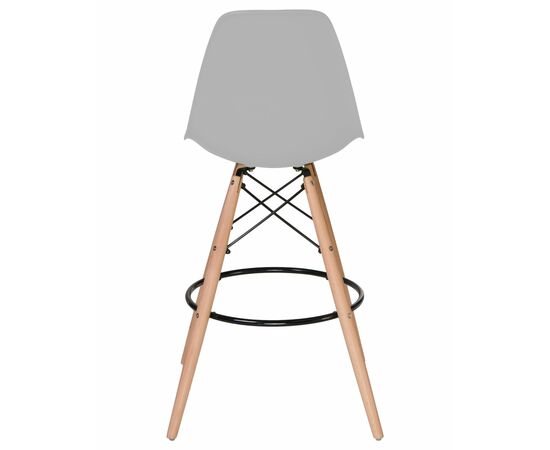 Стул барный DOBRIN DSW BAR, ножки светлый бук, цвет сиденья светло-серый (GR-01), Вариант: ножки светлый бук, цвет сиденья светло-серый (GR-01), изображение 5 | Интернет магазин мебели и декора LifeDekor