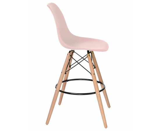 Стул барный DOBRIN DSW BAR, ножки светлый бук, цвет сиденья светло-розовый (PK-02), Вариант: ножки светлый бук, цвет сиденья светло-розовый (PK-02), изображение 3 | Интернет магазин мебели и декора LifeDekor