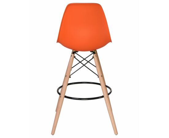 Стул барный DOBRIN DSW BAR, ножки светлый бук, цвет сиденья оранжевый (O-02), Вариант: ножки светлый бук, цвет сиденья оранжевый (O-02), изображение 5 | Интернет магазин мебели и декора LifeDekor