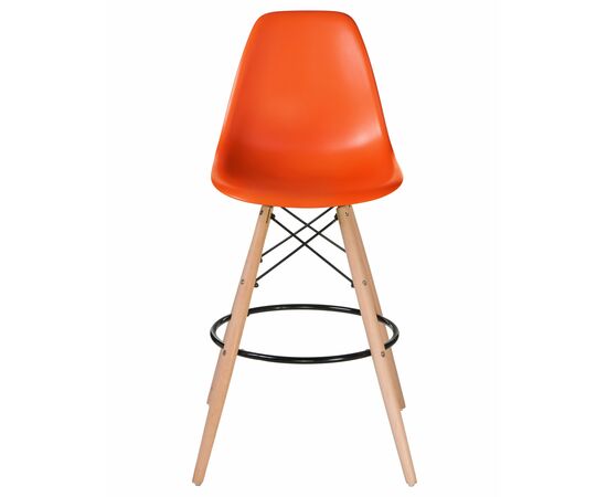 Стул барный DOBRIN DSW BAR, ножки светлый бук, цвет сиденья оранжевый (O-02), Вариант: ножки светлый бук, цвет сиденья оранжевый (O-02), изображение 6 | Интернет магазин мебели и декора LifeDekor