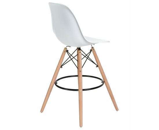 Стул барный DOBRIN DSW BAR, ножки светлый бук, цвет сиденья белый (W-02), Вариант: ножки светлый бук, цвет сиденья белый (W-02), изображение 4 | Интернет магазин мебели и декора LifeDekor