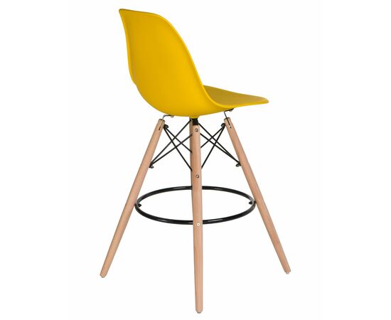 Стул барный DOBRIN DSW BAR, ножки светлый бук, цвет сиденья жёлтый (Y-01), Вариант: ножки светлый бук, цвет сиденья жёлтый (Y-01), изображение 4 | Интернет магазин мебели и декора LifeDekor