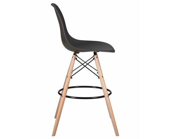 Стул барный DOBRIN DSW BAR, ножки светлый бук, цвет тёмно-серый (GR-04), Вариант: ножки светлый бук, цвет тёмно-серый (GR-04), изображение 3 | Интернет магазин мебели и декора LifeDekor