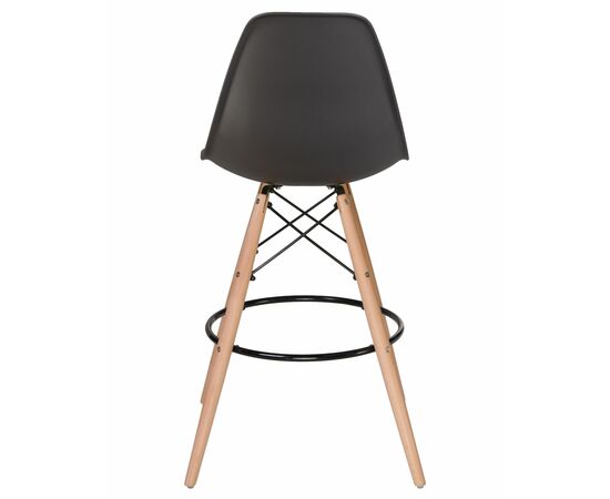 Стул барный DOBRIN DSW BAR, ножки светлый бук, цвет тёмно-серый (GR-04), Вариант: ножки светлый бук, цвет тёмно-серый (GR-04), изображение 5 | Интернет магазин мебели и декора LifeDekor