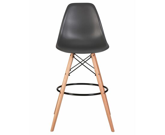 Стул барный DOBRIN DSW BAR, ножки светлый бук, цвет тёмно-серый (GR-04), Вариант: ножки светлый бук, цвет тёмно-серый (GR-04), изображение 6 | Интернет магазин мебели и декора LifeDekor