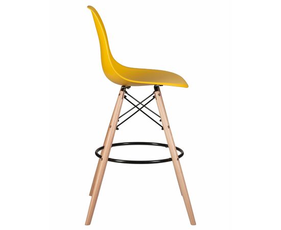 Стул барный DOBRIN DSW BAR, ножки светлый бук, цвет горчичный (Y-03), Вариант: ножки светлый бук, цвет горчичный (Y-03), изображение 3 | Интернет магазин мебели и декора LifeDekor