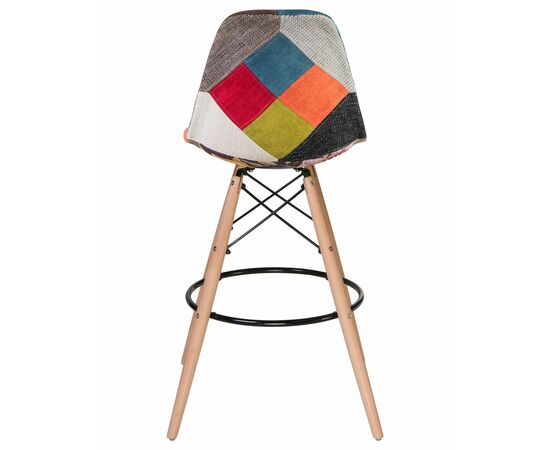 Стул барный DOBRIN DSW BAR, ножки светлый бук, цвет сиденья мозаика, Вариант: ножки светлый бук, цвет сиденья мозаика, изображение 5 | Интернет магазин мебели и декора LifeDekor