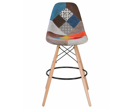 Стул барный DOBRIN DSW BAR, ножки светлый бук, цвет сиденья мозаика, Вариант: ножки светлый бук, цвет сиденья мозаика, изображение 6 | Интернет магазин мебели и декора LifeDekor