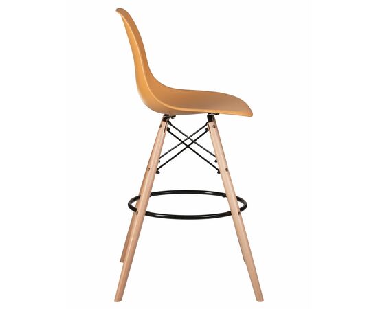 Стул барный DOBRIN DSW BAR, ножки светлый бук, цвет персиковый (NX-Y-06), Вариант: ножки светлый бук, цвет персиковый (NX-Y-06), изображение 3 | Интернет магазин мебели и декора LifeDekor