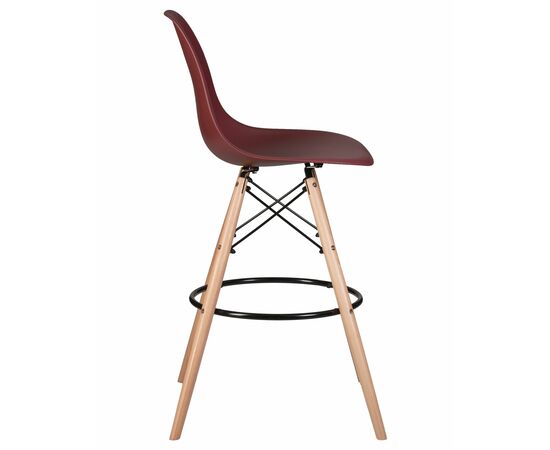 Стул барный DOBRIN DSW BAR, ножки светлый бук, цвет сливовый (R-13), Вариант: ножки светлый бук, цвет сливовый (R-13), изображение 3 | Интернет магазин мебели и декора LifeDekor