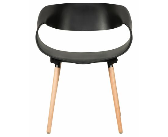 Стул обеденный DOBRIN ALIEN, ножки светлый бук, цвет чёрный (B-03), Вариант: ножки светлый бук, цвет чёрный (B-03), изображение 6 | Интернет магазин мебели и декора LifeDekor