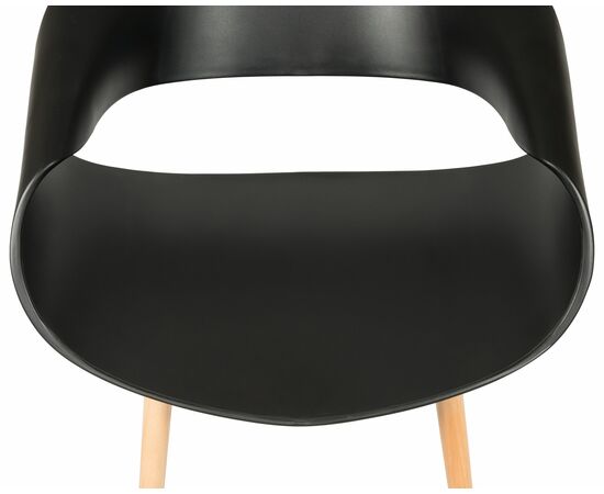 Стул обеденный DOBRIN ALIEN, ножки светлый бук, цвет чёрный (B-03), Вариант: ножки светлый бук, цвет чёрный (B-03), изображение 9 | Интернет магазин мебели и декора LifeDekor