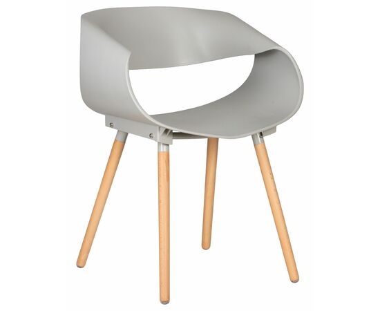 Стул обеденный DOBRIN ALIEN, ножки светлый бук, цвет светло-серый (GR-01), Вариант: ножки светлый бук, цвет светло-серый (GR-01) | Интернет магазин мебели и декора LifeDekor