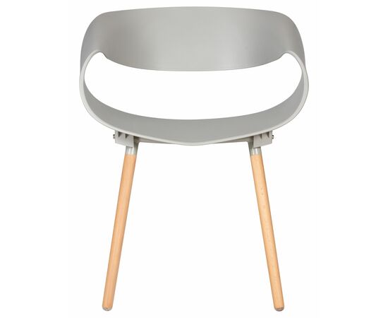 Стул обеденный DOBRIN ALIEN, ножки светлый бук, цвет светло-серый (GR-01), Вариант: ножки светлый бук, цвет светло-серый (GR-01), изображение 7 | Интернет магазин мебели и декора LifeDekor