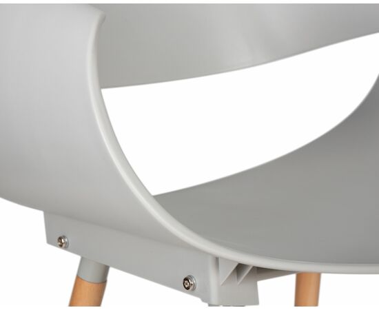 Стул обеденный DOBRIN ALIEN, ножки светлый бук, цвет светло-серый (GR-01), Вариант: ножки светлый бук, цвет светло-серый (GR-01), изображение 8 | Интернет магазин мебели и декора LifeDekor