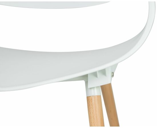 Стул обеденный DOBRIN ALIEN, ножки светлый бук, цвет белый (W-02), Вариант: ножки светлый бук, цвет белый (W-02), изображение 8 | Интернет магазин мебели и декора LifeDekor