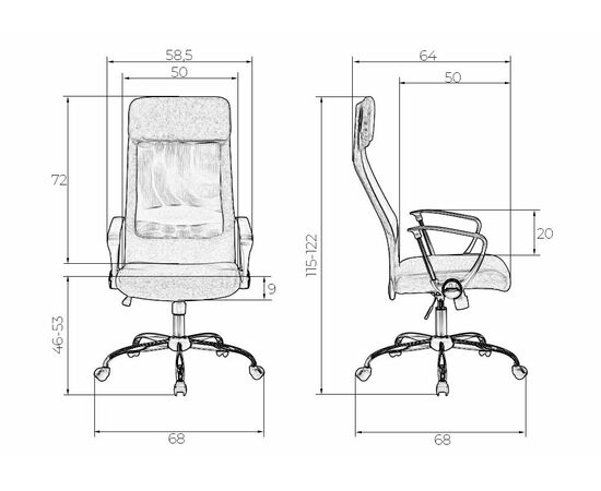Офисное кресло для персонала DOBRIN PIERCE, чёрный, Вариант: чёрный, изображение 10 | Интернет магазин мебели и декора LifeDekor