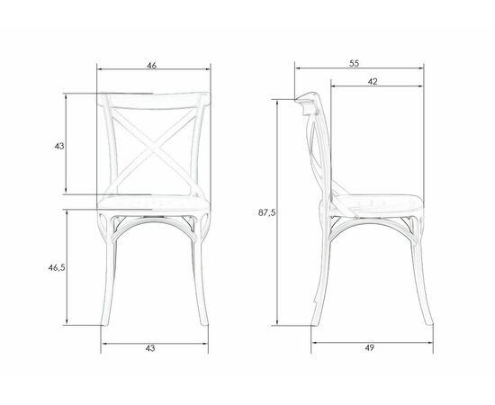 Стул обеденный DOBRIN MASON, цвет чёрный (B-03), Вариант: цвет чёрный (B-03), изображение 7 | Интернет магазин мебели и декора LifeDekor