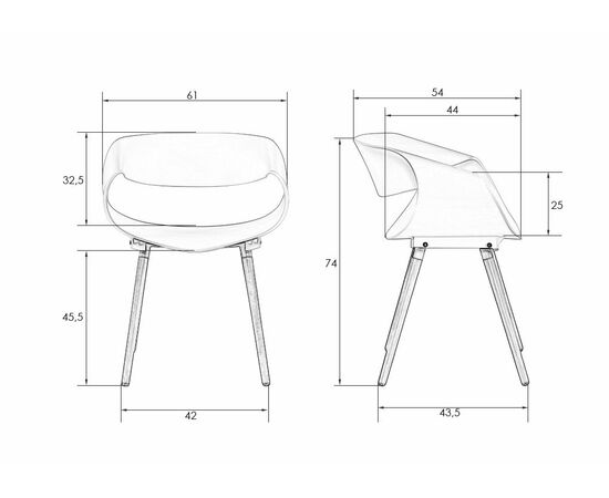 Стул обеденный DOBRIN ALIEN, ножки светлый бук, цвет светло-серый (GR-01), Вариант: ножки светлый бук, цвет светло-серый (GR-01), изображение 11 | Интернет магазин мебели и декора LifeDekor