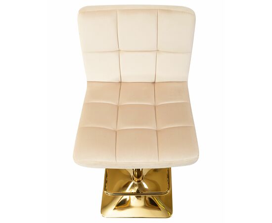 Стул барный DOBRIN GOLDIE, бежевый велюр (MJ9-10), Вариант: бежевый велюр (MJ9-10), изображение 7 | Интернет магазин мебели и декора LifeDekor