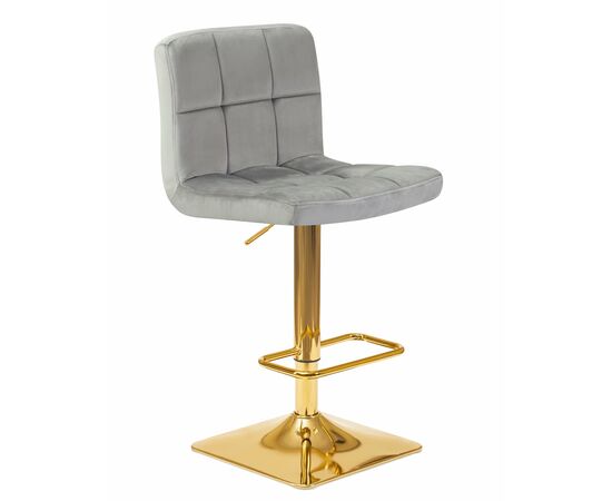 Стул барный DOBRIN GOLDIE, серый велюр (MJ9-75), Вариант: серый велюр (MJ9-75), изображение 2 | Интернет магазин мебели и декора LifeDekor