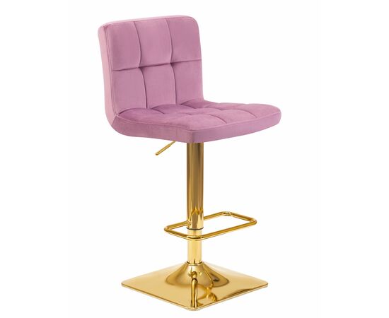 Стул барный DOBRIN GOLDIE, пудрово-сиреневый велюр (MJ9-52), Вариант: пудрово-сиреневый велюр (MJ9-52), изображение 2 | Интернет магазин мебели и декора LifeDekor