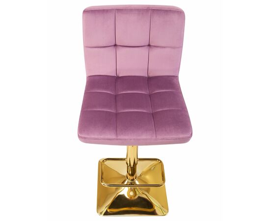 Стул барный DOBRIN GOLDIE, пудрово-сиреневый велюр (MJ9-52), Вариант: пудрово-сиреневый велюр (MJ9-52), изображение 7 | Интернет магазин мебели и декора LifeDekor