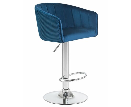Стул барный DOBRIN DARCY, синий велюр (1922-20), Вариант: синий велюр (1922-20), изображение 2 | Интернет магазин мебели и декора LifeDekor