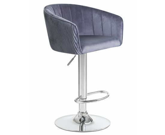 Стул барный DOBRIN DARCY, серый велюр (1922-19), Вариант: серый велюр (1922-19), изображение 2 | Интернет магазин мебели и декора LifeDekor