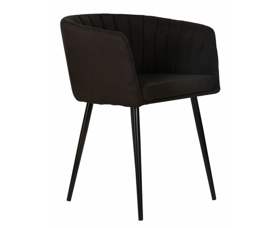 Стул обеденный DOBRIN ALINA, черная ткань (LAR-106D-28), Вариант: черная ткань (LAR-106D-28), изображение 2 | Интернет магазин мебели и декора LifeDekor